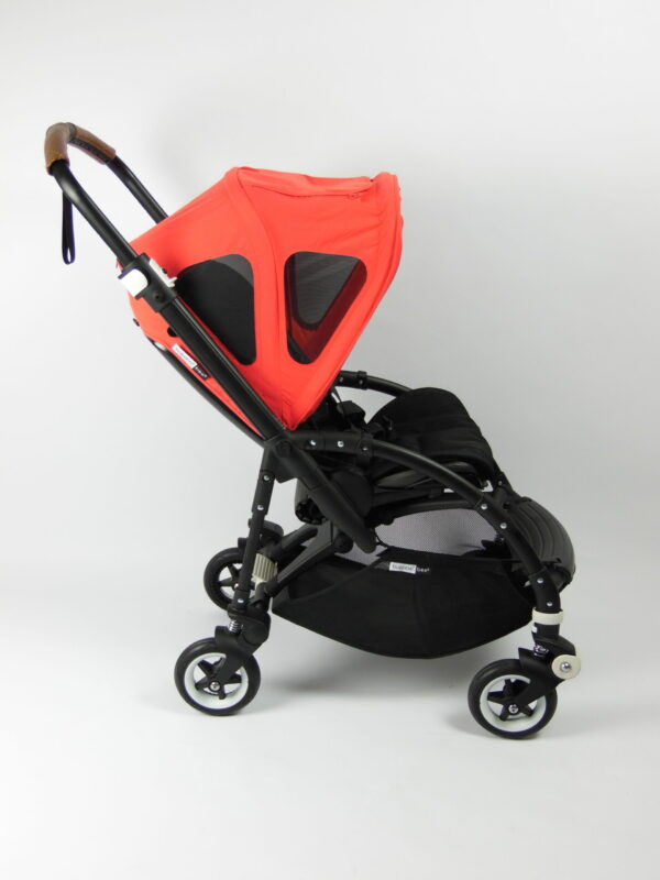 Bugaboo® bee 5 kinderwagen met stoel - black - black - neon red