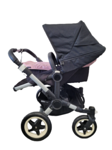 Bugaboo donkey duo kinderwagen - alu/black/soft pink