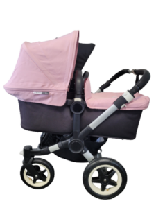 Bugaboo donkey duo kinderwagen - alu/black/soft pink