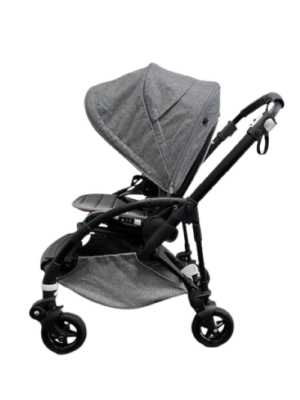 Bugaboo bee 5 kinderwagen met stoel - black/grey/ grey melange