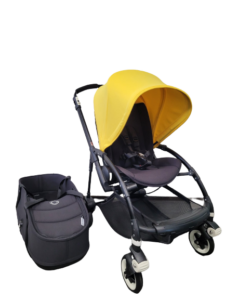 Bugaboo bee 3 kinderwagen met stoel en wieg - black/yellow