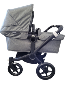 Bugaboo donkey3 twin kinderwagen - black/grey melange