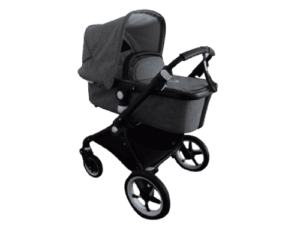 Bugaboo lynx kinderwagen complete - black/grey melange-grey melange