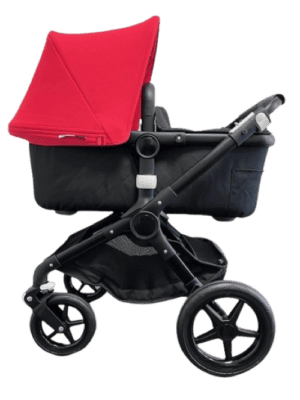 Bugaboo fox kinderwagen complete - black/black- neon red