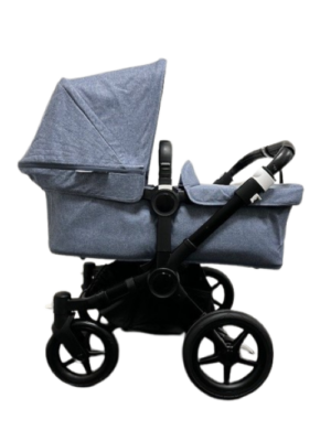 Bugaboo donkey 2 mono kinderwagen - black/ blue melange
